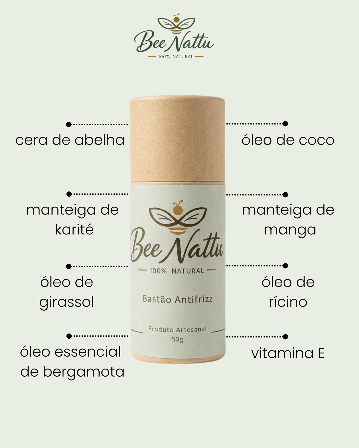 Bastão Antifrizz Natural